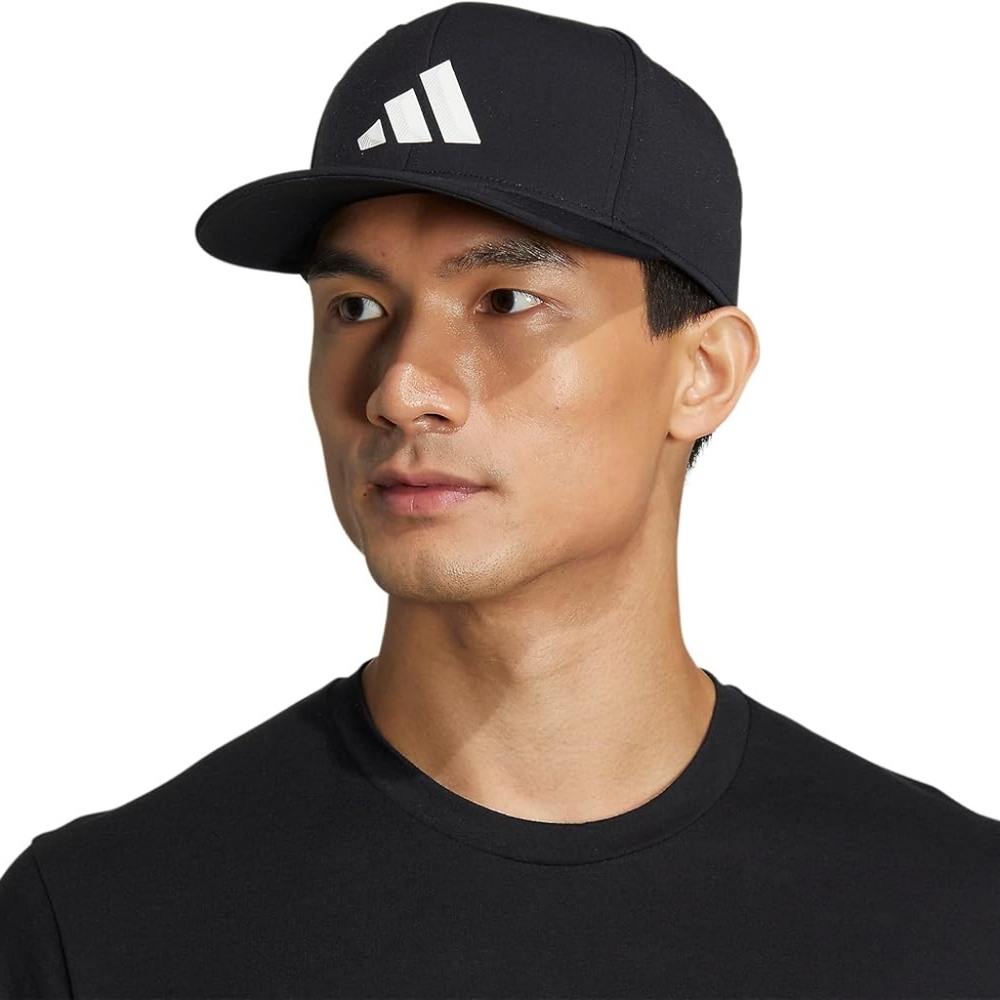 *NEW* Adidas Aeroready Hat 3-bar Snapback Hat | Black | UPF 50 | Adjustable - Picture 9 of 9